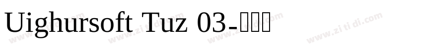 Uighursoft Tuz 03字体转换